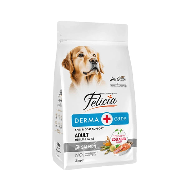 Felicia 15 Kg Kolajenli Somonlu Az Tahıllı M/Large Yetişkin Köpek Maması Breed HypoAllergenic