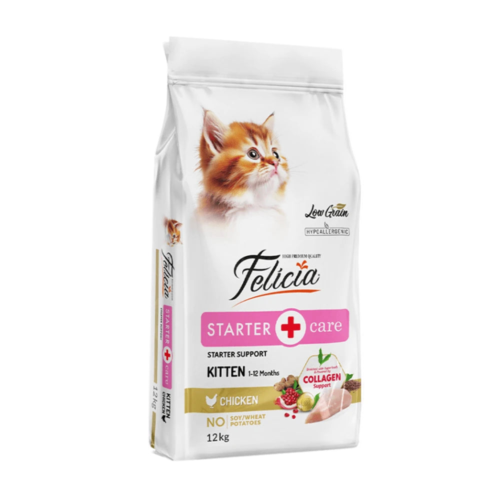 Felicia 12 Kg Kolajenli Tavuklu Az Tahıllı Yavru Kedi Maması HypoAllergenic