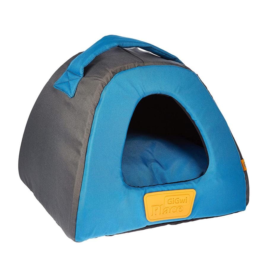 8333 Kanvas Kumaş Kedi Köpek Yatağı Üçgen Gri-Mavi S