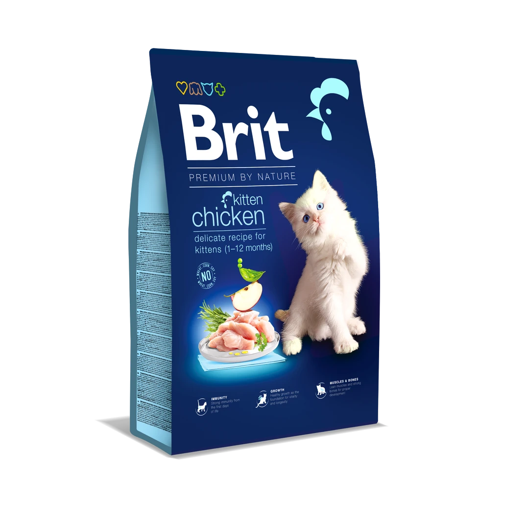 Brit Premium By Nature Yavru Kediler İçin, Tavuk Etli Kuru Mama 8 kg