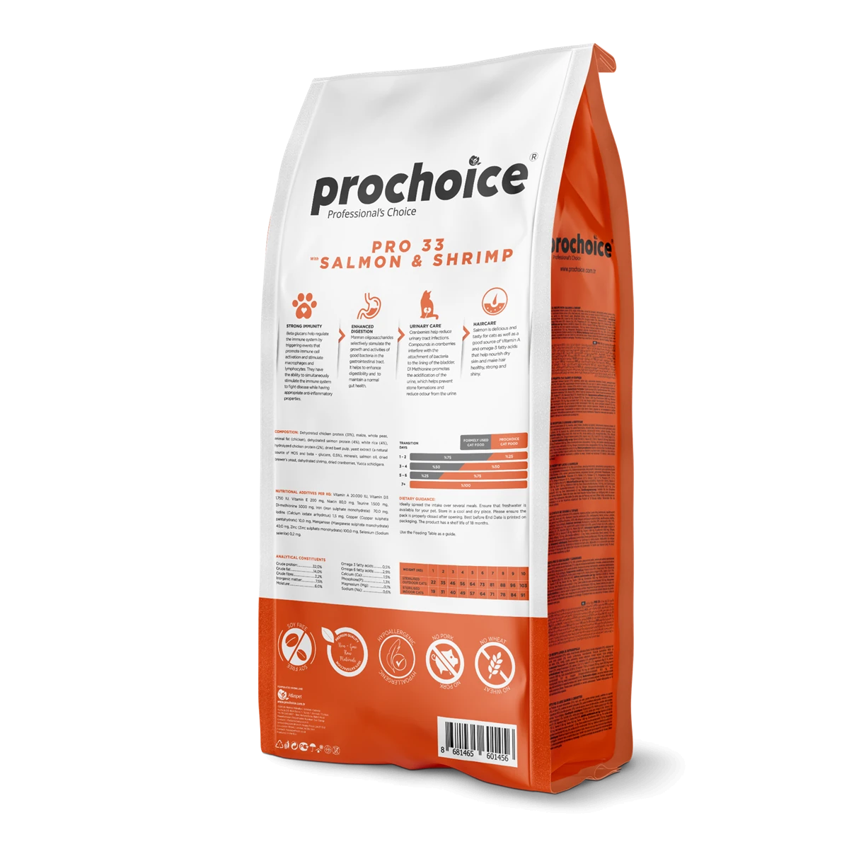 Prochoice Kısırlaştırılmış Kediler İçin, Hipoalerjenik, Somon Balıklı Ve Karidesli Kuru Mama 15 kg
