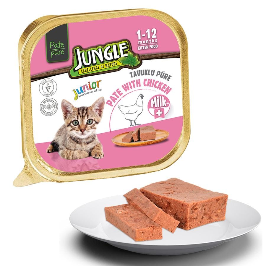 Jungle Yavru Kedi 100g Sütlü/Tavuk/Ezme/Pate