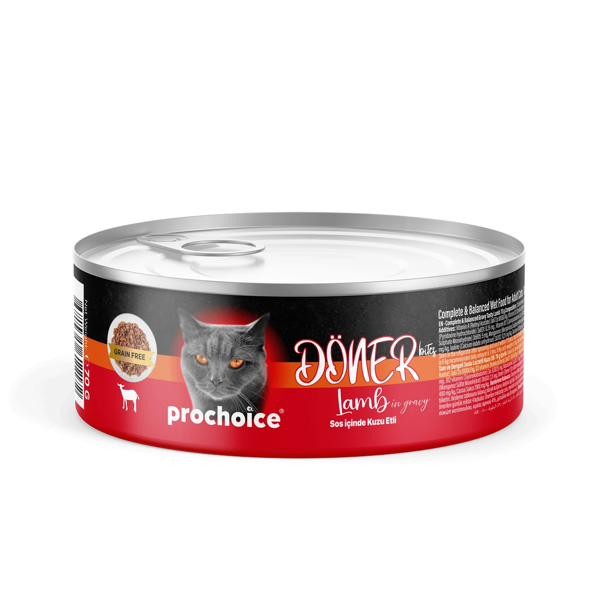 Prochoice Döner Lamb, Sos İçinde Kuzu Etli Tam & Dengeli Yetişkin Kedi Maması