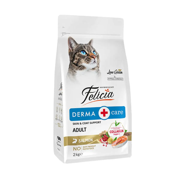 Felicia 2 Kg Kolajenli Somonlu Az Tahıllı Yetişkin Kedi Maması HypoAllergenic
