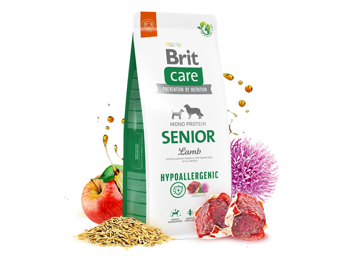 Brit Care Yaşlı Köpekler İçin, Tek Proteinli, Hipoalerjenik, Kuzu Etli Kuru Mama 12 kg