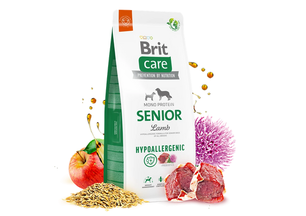 Brit Care Yaşlı Köpekler İçin, Tek Proteinli, Hipoalerjenik, Kuzu Etli Kuru Mama 12 kg