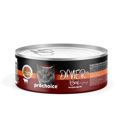 Prochoice Döner Beef, Sos İçinde Sığır Etli Tam & Dengeli Yetişkin Kedi Maması 70 gr