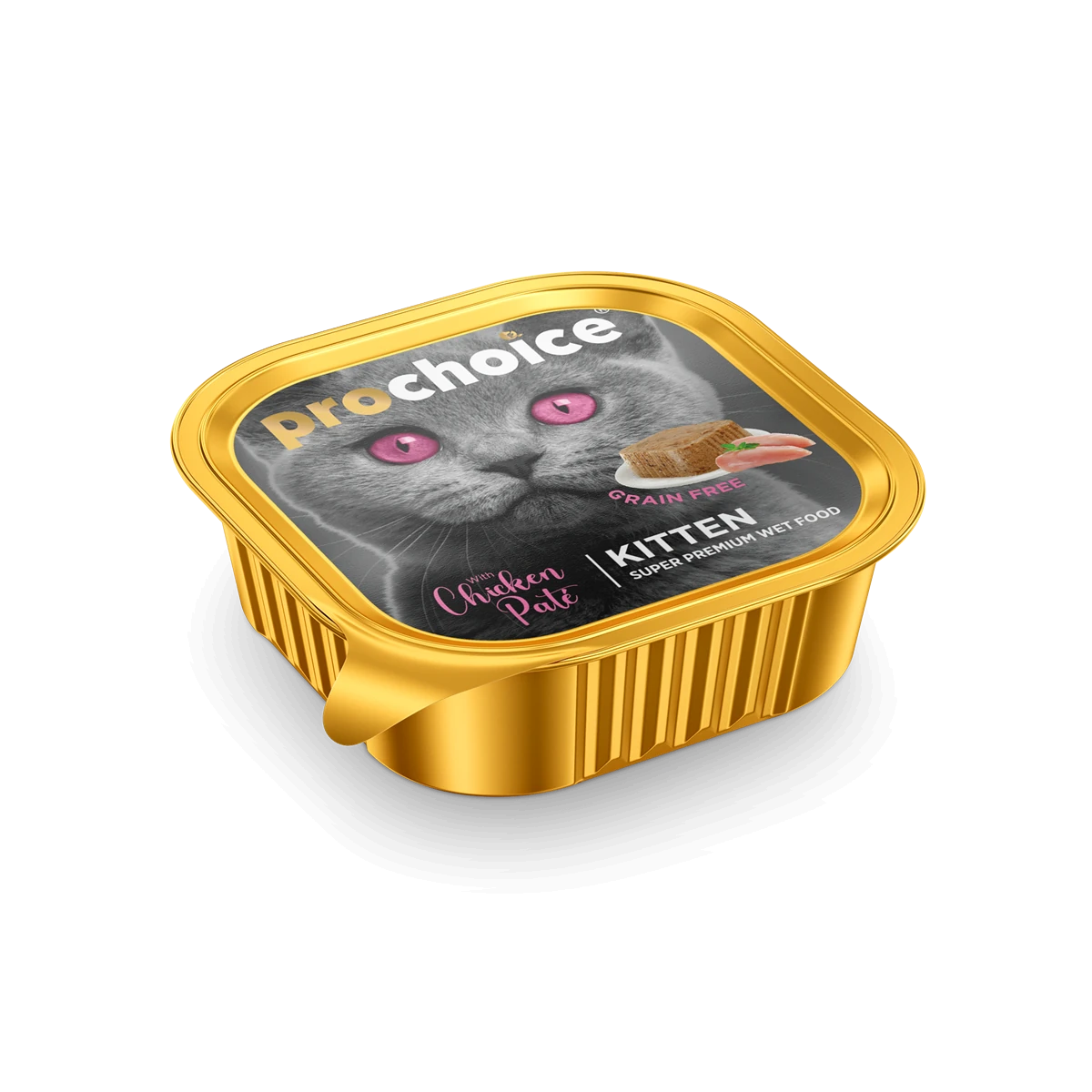 Prochoice Yavru Kediler İçin, Tahılsız, Tavuk Etli Ezme 100 gr