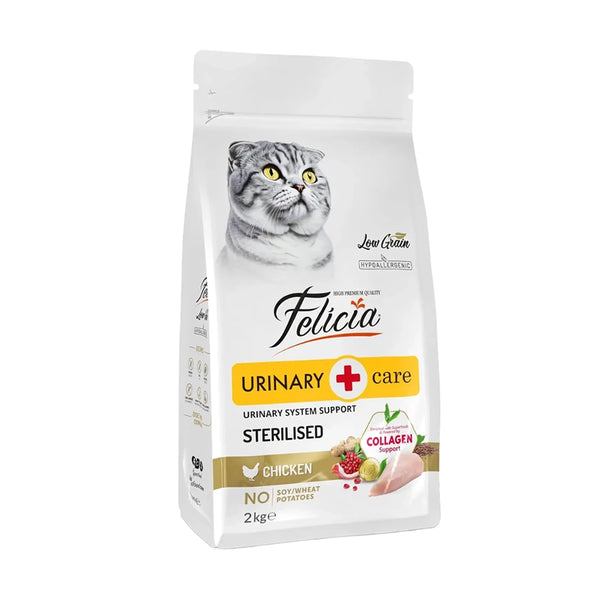 Felicia 2 Kg Kolajenli Tavuklu Az Tahıllı Kısırlaştırılmış Kedi Maması HypoAllergenic 