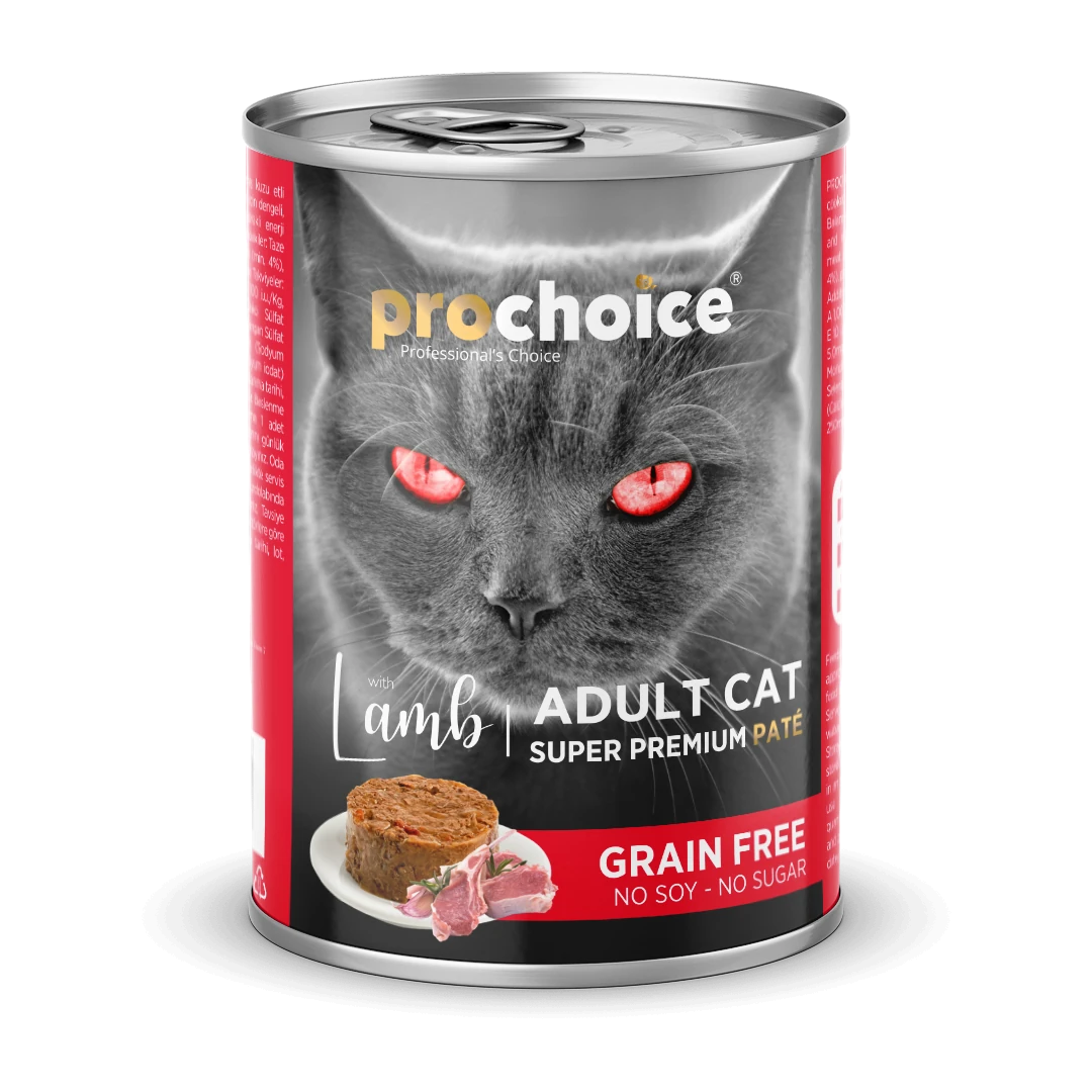 Prochoice Yetişkin Kediler İçin, Tahılsız, Kuzu Etli Ezme 400 gr