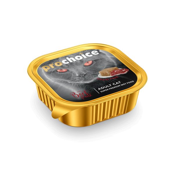 Prochoice Yetişkin Kediler İçin, Sığır Etli Ezme 100 gr