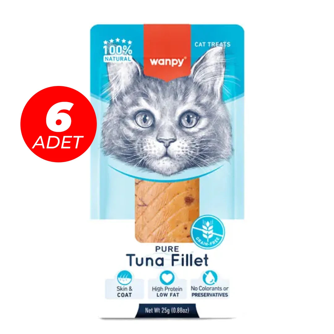 Wanpy Ton Balığı Fileto 25g Kedi Ödülü 6 Adet