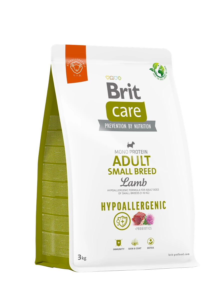 Brit Care Küçük Irk - Yetişkin Köpekler İçin, Tek Proteinli, Hipoalerjenik, Kuzu Etli Kuru Mama 3 kg