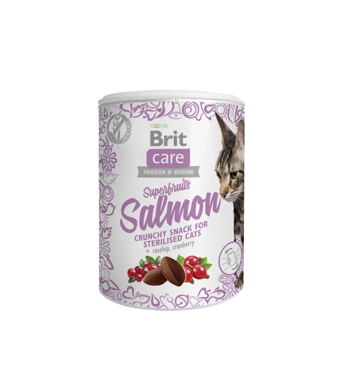Brit Care Kızılcık Ve Kuşburnulu, Tahılsız, Somon Balıklı, Kıtır Kısırlaştırılmış Kedi Ödülü 100 gr