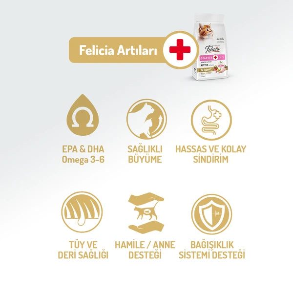 Felicia 2 Kg Kolajenli Tavuklu Az Tahıllı Yavru Kedi Maması HypoAllergenic