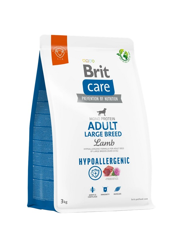 Brit Care Yetişkin Köpekler İçin, Tek Proteinli, Hipoalerjenik, Kuzu Etli Kuru Mama 3 kg