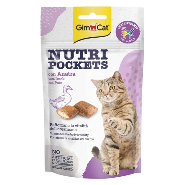 GimCat Nutripockets Ördekli Kedi Ödülü 60Gr