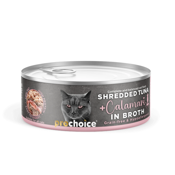Prochoice Tahılsız, Hipoalerjenik, Tiftiklenmiş Tuna Balıklı & Kalamarlı Yaş Kedi Maması 70 gr