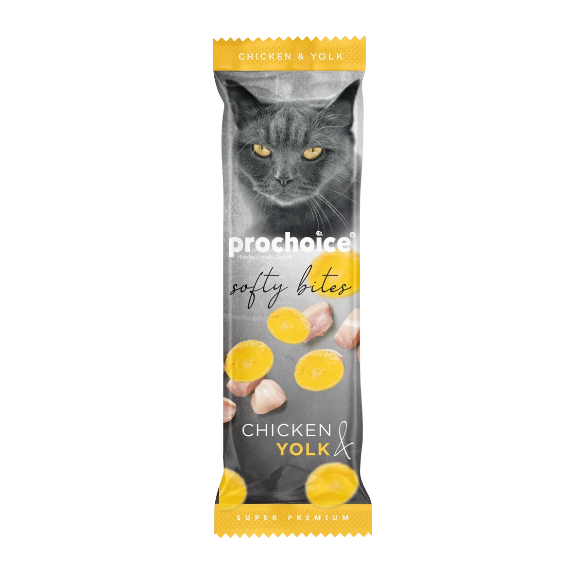 Prochoice Softy Bites Chicken & Yolk Kediler için Yumuşak Atıştırmalık 10 gr x 24 adet
