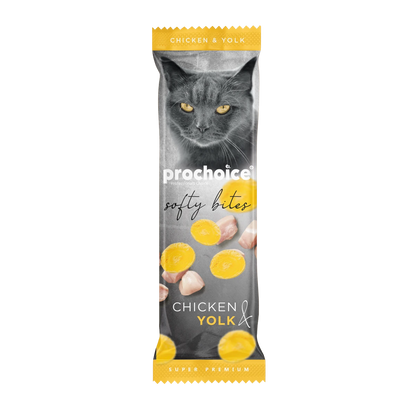 Prochoice Softy Bites Chicken & Yolk Kediler için Yumuşak Atıştırmalık 10 gr x 24 adet