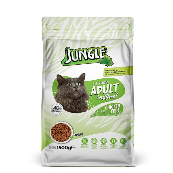 Jungle 1,5 Kg Tavuk-Balıklı Yetişkin Kedi Maması
