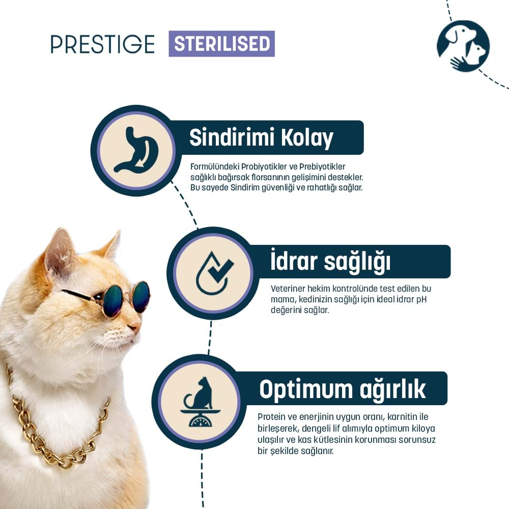 Pro Nutrition Prestige Sterilised Tavuklu Kısırlaştırılmış Kedi Maması 10KG