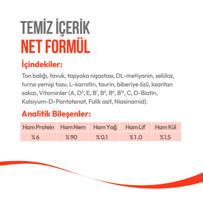 Wanpy Ton Balıklı & Kızılcıklı – Kısırlaştırılmış Kedi Krema Ödülü 5×14 g
