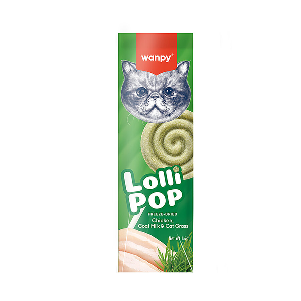 Wanpy Kediler İçin Dondurularak Kurutulmuş Swirlpop – Kedi Otu - 1.4 g (10 Adet)