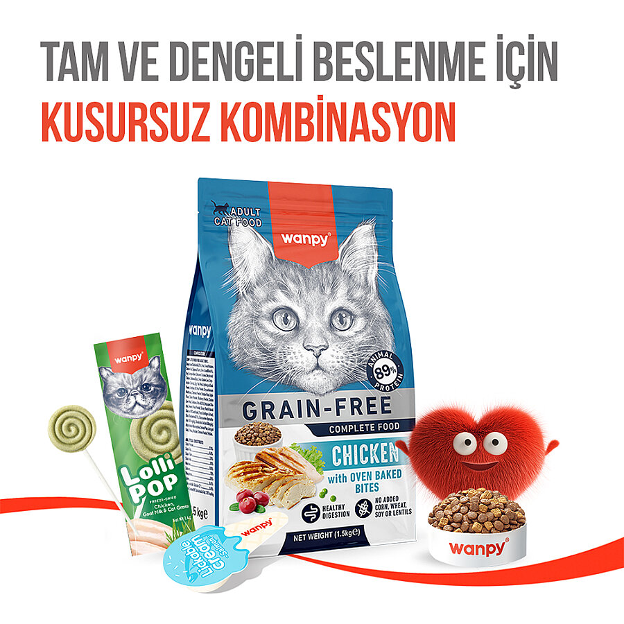 Wanpy Kediler İçin Dondurularak Kurutulmuş Swirlpop – Kedi Otu - 1.4 g (10 Adet)