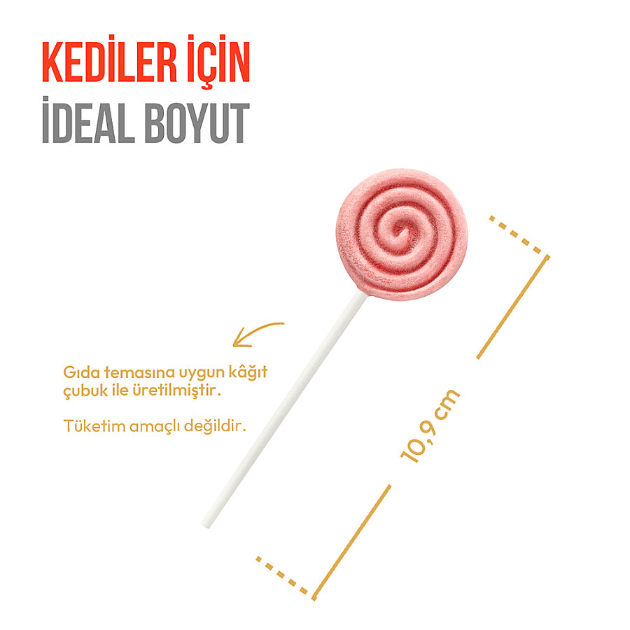 Wanpy Kediler İçin Dondurularak Kurutulmuş Swirlpop – Kızılcık - 1.4 g