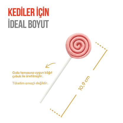 Wanpy Kediler İçin Dondurularak Kurutulmuş Swirlpop – Kızılcık - 1.4 g